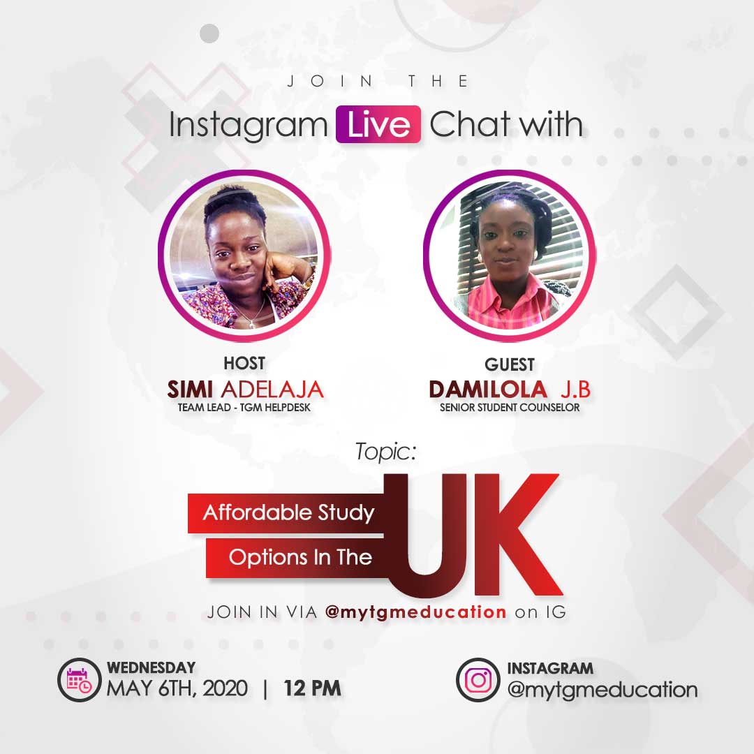 Interested In Learning More On The UK Study Options? Join us on Wednesday via IG Live