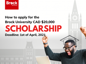 How to Apply For The Brock University CAD $20,000 Scholarship in Canada