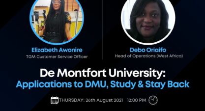 Applications to De Montfort University, Study and Stay Back