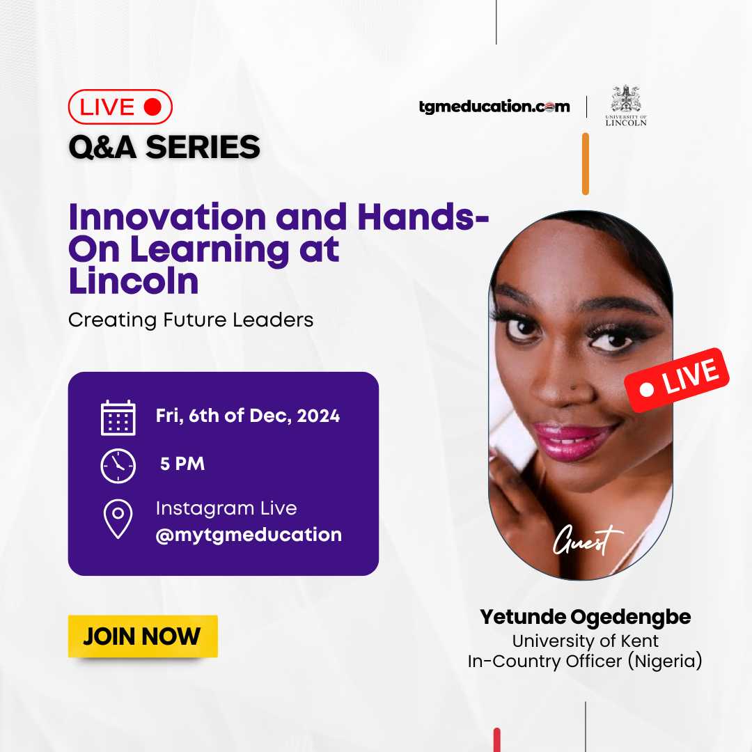 IG Live Session with Yetunde Ogedengbe, Regional Manager for Africa at the University of Lincoln